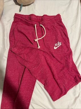 Nike  Pink Sweat Joggers with Drawstring